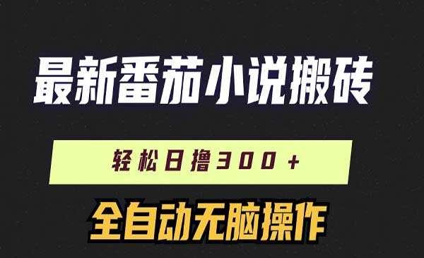 番茄小说搬砖项目，日入300+-柚子网创