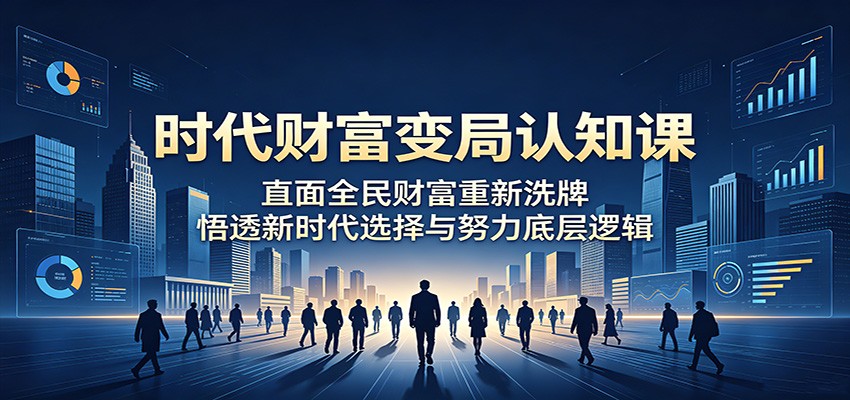 时代财富变局认知课：直面全民财富重新洗牌，悟透新时代选择与努力底层逻辑-柚子网创