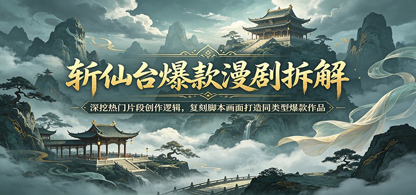 斩仙台爆款漫剧拆解：深挖热门片段创作逻辑，复刻脚本画面打造同类型爆款作品-柚子网创