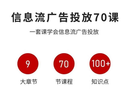 信息流广告投放实战70课，一套课学会信息流广告投放，迄今为止，最系统化教程-柚子网创