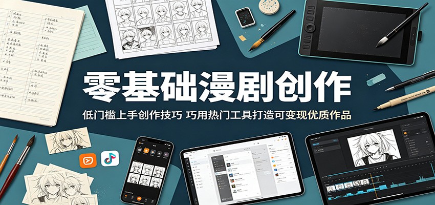 零基础漫剧创作：低门槛上手创作技巧，巧用热门工具打造可变现优质作品-柚子网创