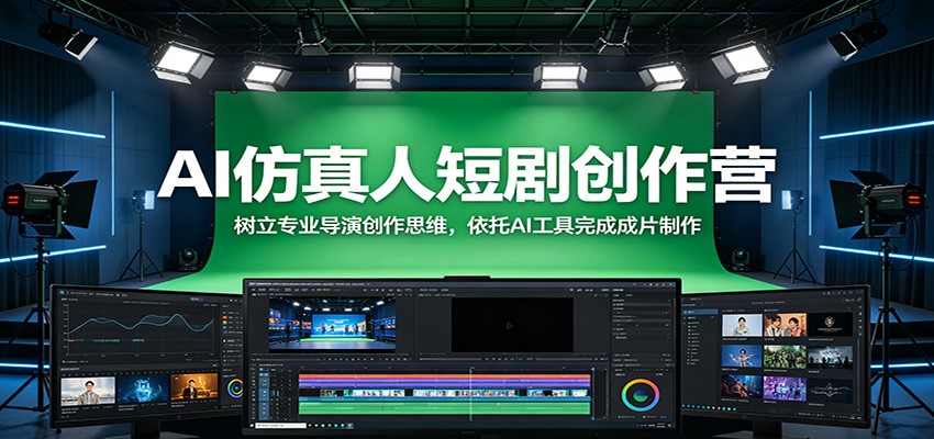 AI仿真人短剧创作营：树立专业导演创作思维，依托AI工具完成成片制作-柚子网创