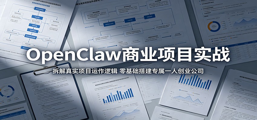 OpenClaw商业项目实战：拆解真实项目运作逻辑，零基础搭建专属一人创业公司-柚子网创