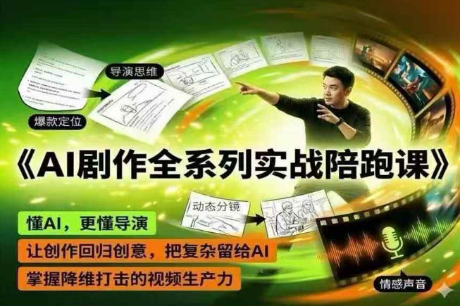 AI剧作全系列实战陪跑课，懂AI，更懂导演，让创作回归创意，把复杂留给AI，掌握降维打击的视频生产力-柚子网创
