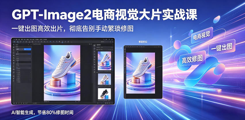 GPT-Image2电商视觉大片实战课，一键出图高效出片，彻底告别手动繁琐修图(更新)-柚子网创