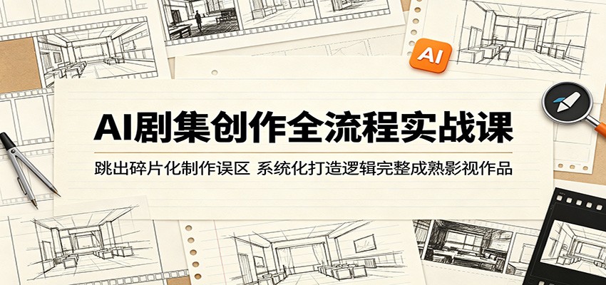 AI剧集创作全流程实战课：跳出碎片化制作误区，系统化打造逻辑完整成熟影视作品-柚子网创