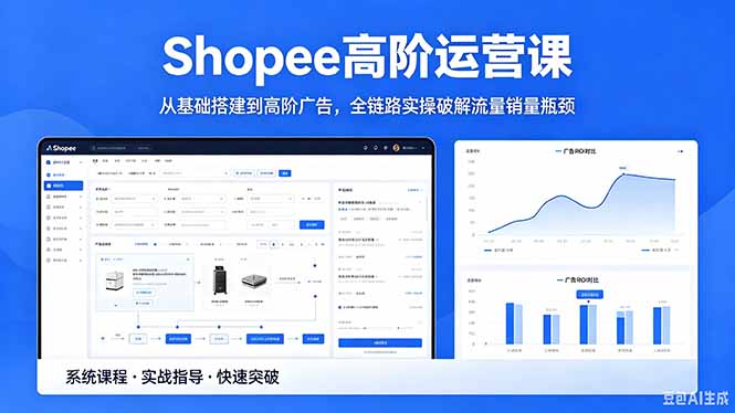 Shopee高阶运营课-2026年5月更新，从基础搭建到高阶广告，全链路实操破解流量销量瓶颈-柚子网创