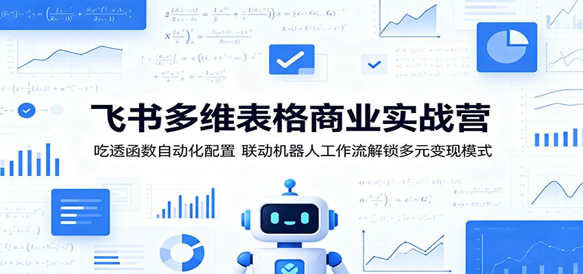 飞书多维表格商业实战营：吃透函数自动化配置，联动机器人工作流解锁多元变现模式-柚子网创