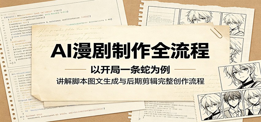 AI漫剧制作全流程：以开局一条蛇为例，讲解脚本图文生成与后期剪辑完整创作流程-柚子网创