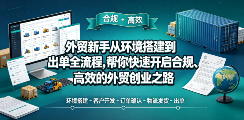 外贸新手从环境搭建到出单全流程，帮你快速开启合规、高效的外贸创业之路-柚子网创