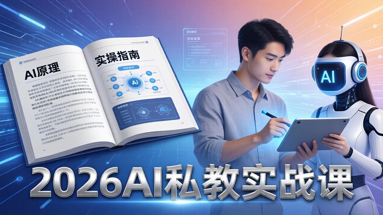 2026AI私教实战课：从AI原理到全场景实操，零基础学会用AI提效+单人单干创业-柚子网创