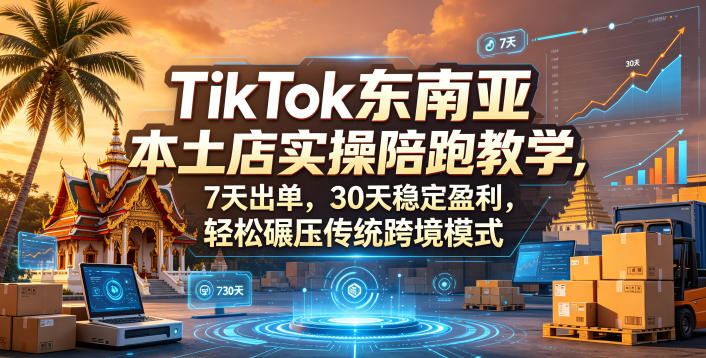 TikTok东南亚本土店实操陪跑教学，7天出单，30天稳定盈利，轻松碾压传统跨境模式(更新0516)-柚子网创