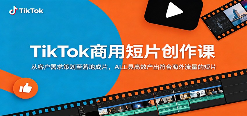 TikTok商用短片创作课：从客户需求策划至落地成片，AI工具高效产出符合海外流量的短片-柚子网创