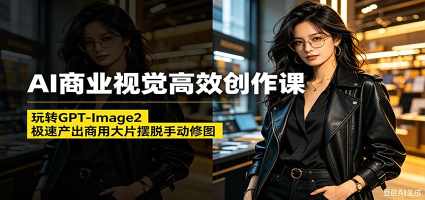 AI商业视觉高效创作课：玩转GPT-Image2，极速产出商用大片摆脱手动修图(更新)-柚子网创