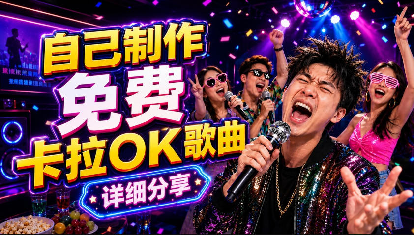 零基础AI制作免费卡拉OK视频教程，从歌曲生成、音轨分离到字幕制作、视频导出，手把手教学-柚子网创