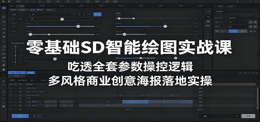 零基础SD智能绘图实战课：吃透全套参数操控逻辑，多风格商业创意海报落地实操-柚子网创