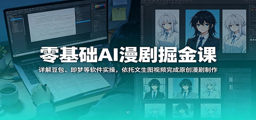 零基础AI漫剧掘金课：详解豆包、即梦等软件实操，依托文生图视频完成原创漫剧制作-柚子网创
