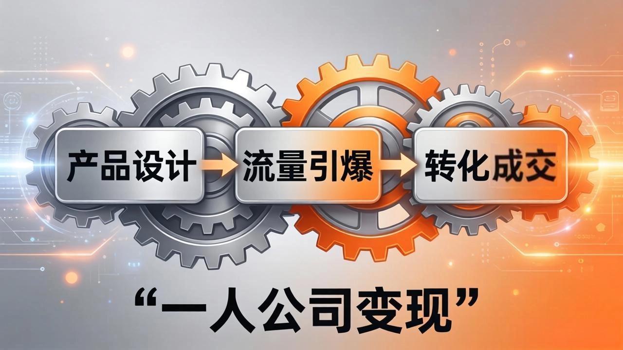 一人公司变现全攻略：产品设计+流量引爆+转化成交，打造不受年龄限制的长期事业-柚子网创