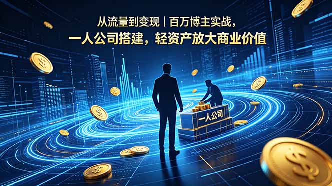 从流量到变现｜百万博主实战，一人公司搭建，轻资产放大商业价值-柚子网创