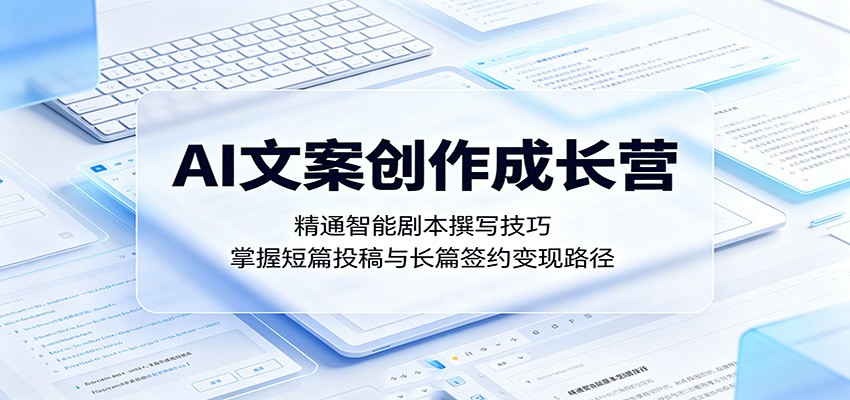 AI文案创作成长营：精通智能剧本撰写技巧，掌握短篇投稿与长篇签约变现路径-柚子网创