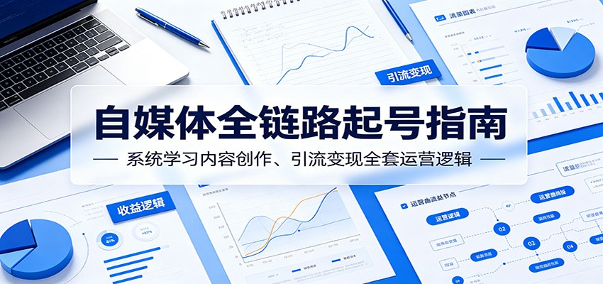 自媒体全链路起号指南：系统学习内容创作、引流变现全套运营逻辑-柚子网创