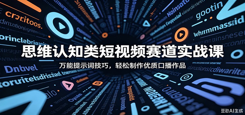 思维认知类短视频赛道实战课：万能提示词技巧，轻松制作优质口播作品-柚子网创