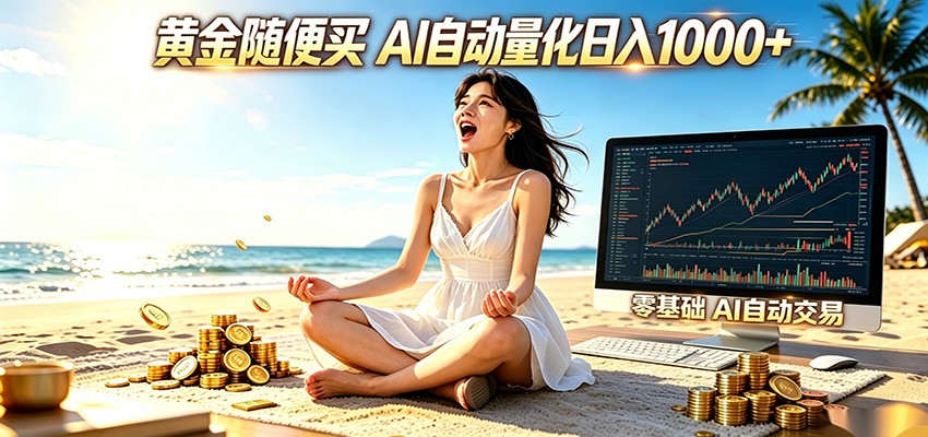 黄金随便买？AI自动外汇量化交易 在家当皇帝 日入1000+-柚子网创