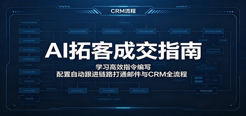 AI拓客成交指南：学习高效指令编写，配置自动跟进链路打通邮件与CRM全流程-柚子网创