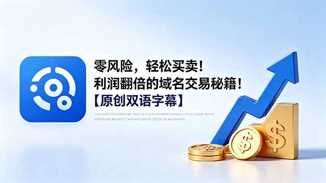 零风险，轻松买卖！利润翻倍的域名交易秘籍！【原创双语字幕】-柚子网创