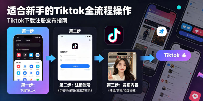 Tiktok下载注册发布，适合新手的Tiktok全流程操作-柚子网创