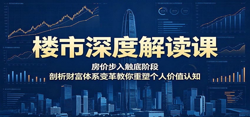 楼市深度解读课：房价步入触底阶段，剖析财富体系变革教你重塑个人价值认知-柚子网创
