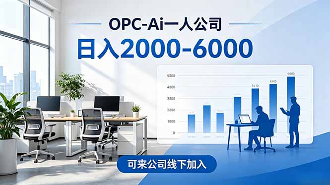 2026创业新风口—OPC一人公司模式震撼首发！日收益2000-6000+，项目绿色长久，安全稳健，合…-柚子网创