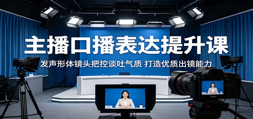 主播口播表达提升课：发声形体镜头把控谈吐气质，打造优质出镜能力-柚子网创