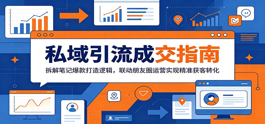 私域引流成交指南：拆解笔记爆款打造逻辑，联动朋友圈运营实现精准获客转化-柚子网创