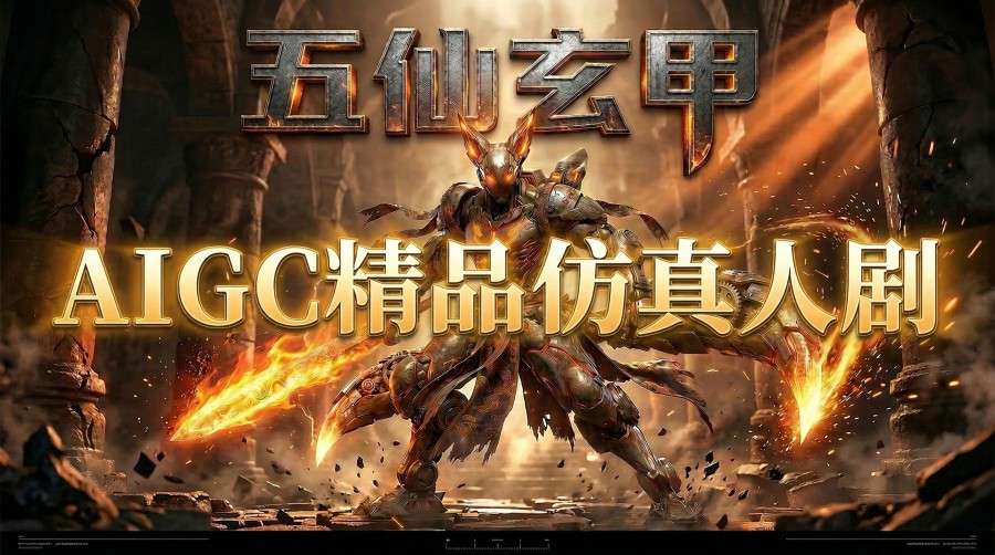 AIGC精品仿真人短剧教学，以五仙玄甲风为例展示保姆级实操教学-柚子网创